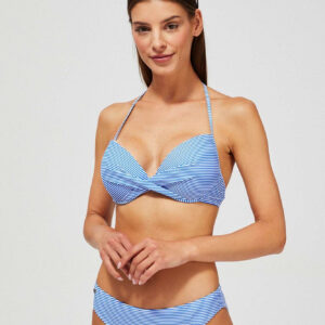 Dół od bikini w paski niebieski