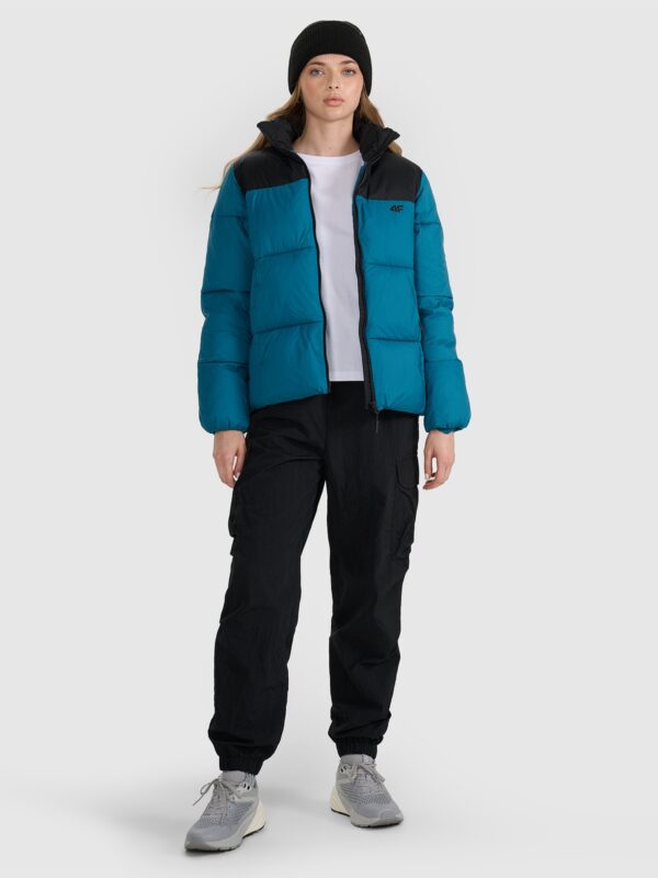 4F Kurtka puchowa z wypełnieniem syntetycznym damska - turkusowa