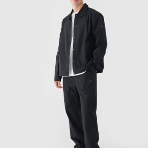 4F Kurtka przejściowa koszulowa męska - czarna