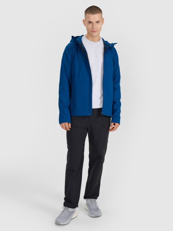 4F Kurtka softshell wiatroodporna męska - turkusowa