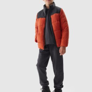 4F Kurtka puchowa z wypełnieniem syntetycznym chłopięca - czerwona 152 (11-12 lat)