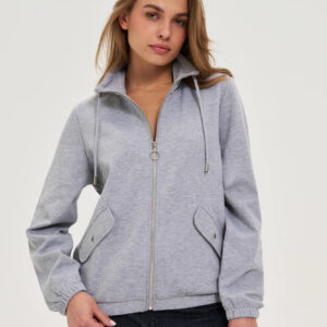 Bluza zapinana na zamek szara