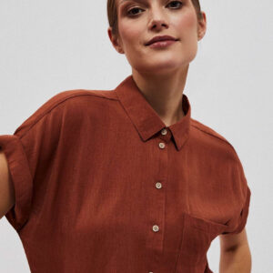 Wiskozowa koszula z kieszonką