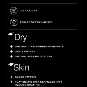 4F Koszulka bezszwowa do biegania w terenie męska - zielona