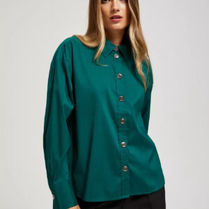 d95641f057475d52fcfc0bf9282121ab97768fb6 Koszula z ozdobnymi guzikami szmaragdowa