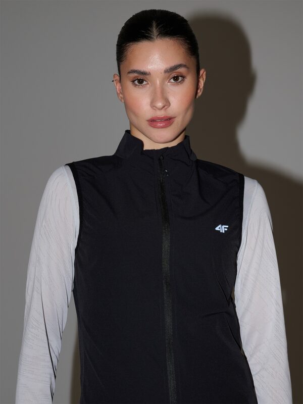 4F Bezrękawnik do biegania w terenie damski - czarny