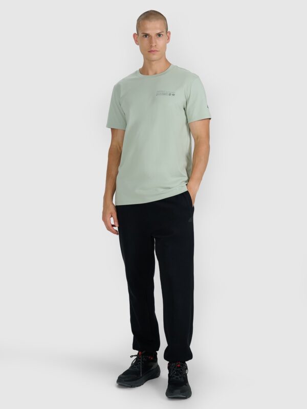 4F T-shirt regular z nadrukiem męski - turkusowy