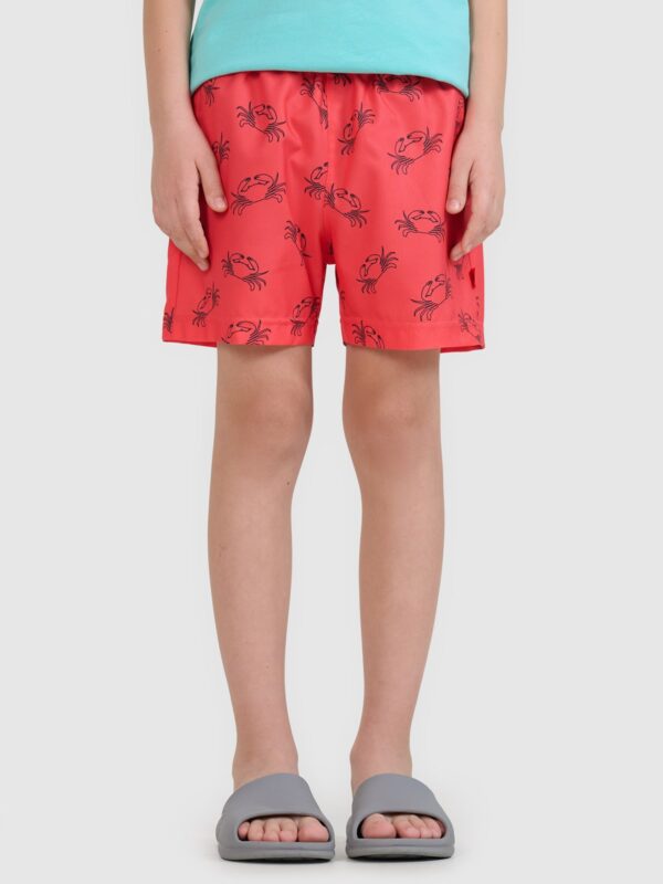 4F Spodenki plażowe boardshorty chłopięce - czerwone 134/140 (8-10 lat)