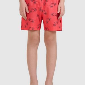 4F Spodenki plażowe boardshorty chłopięce - czerwone 134/140 (8-10 lat)