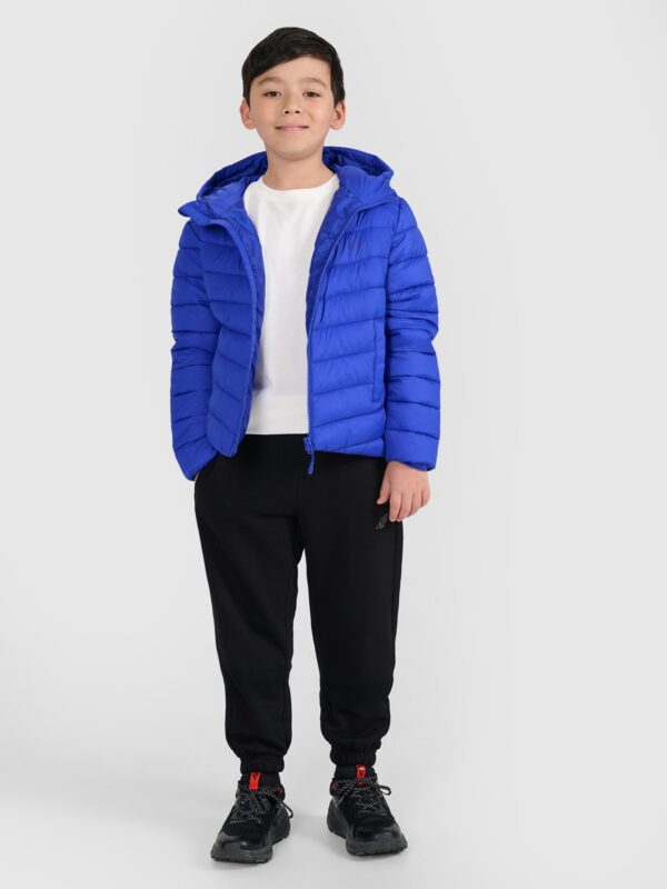 4F Kurtka puchowa z wypełnieniem syntetycznym chłopięca - niebieska 158 (12-13 lat)