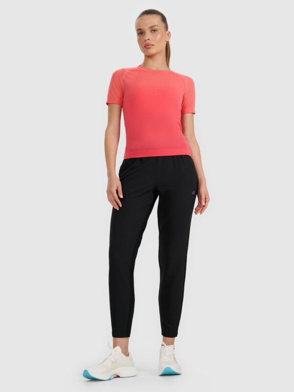 4F Koszulka do biegania w terenie bezszwowa damska - różowa