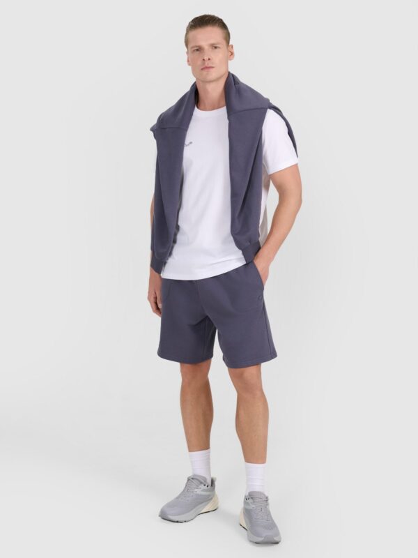 4F T-shirt regular z nadrukiem męski - biały