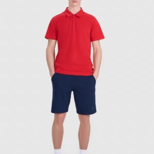 4F Koszulka polo regular męska - czerwona