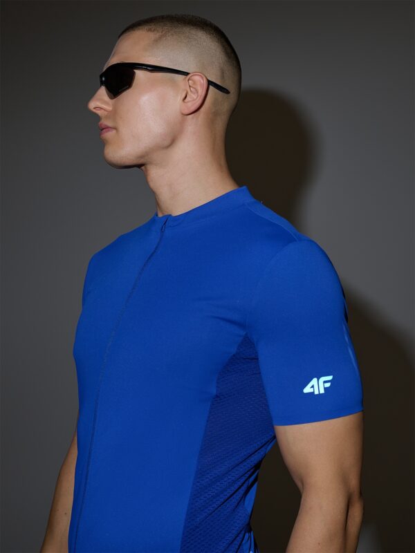 dacff2413dfaf11e5fd21dfd412b54a6751f6ece 4F Koszulka rowerowa męska - niebieska