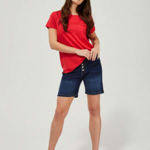 Szorty jeansowe z kieszeniami niebieskie