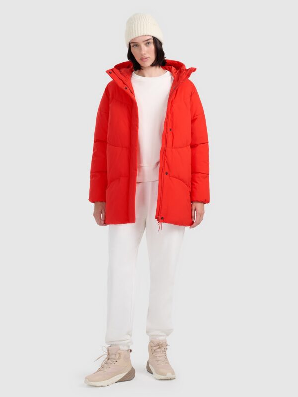 4F Kurtka puchowa z wypełnieniem syntetycznym damska - czerwona