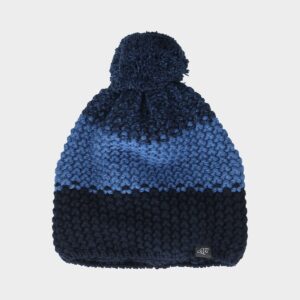 4F Czapka zimowa z pomponem męska - niebieska
