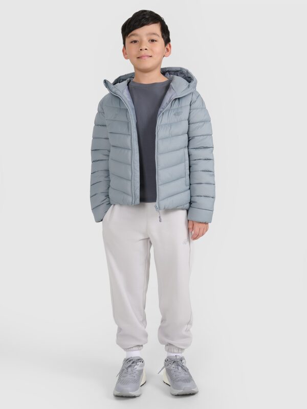 4F Kurtka puchowa z wypełnieniem syntetycznym chłopięca - szara 146 (10-11 lat)