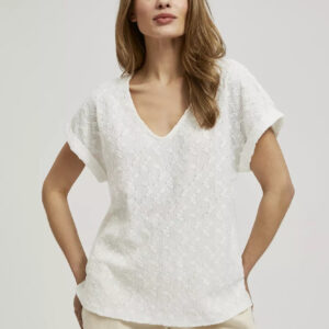 Bluzka biała z krótkimi rękawami