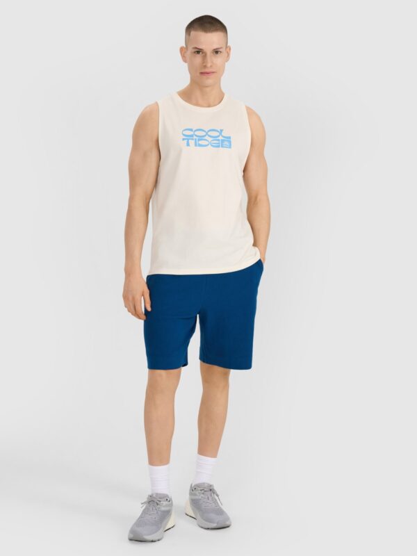 4F Tank top regular męski - biały