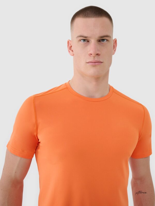 4F Koszulka treningowa szybkoschnąca męska - pomarańczowa