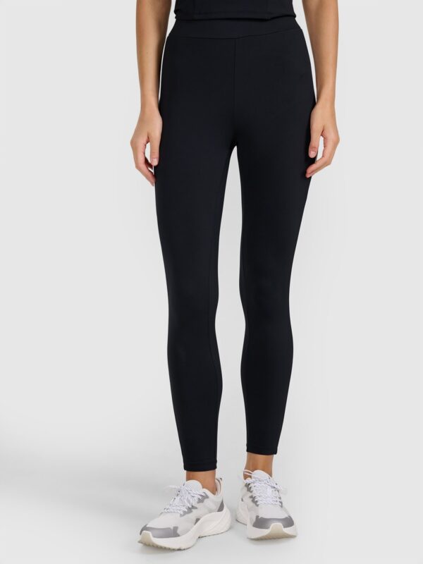 4F Legginsy dzianinowe damskie - czarne