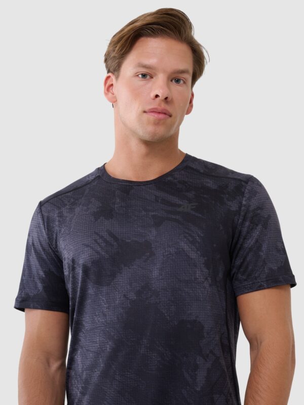 4F Koszulka treningowa regular szybkoschnąca męska - czarna