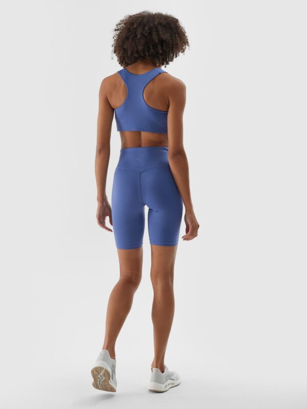 4F Legginsy krótkie treningowe damskie - granatowe