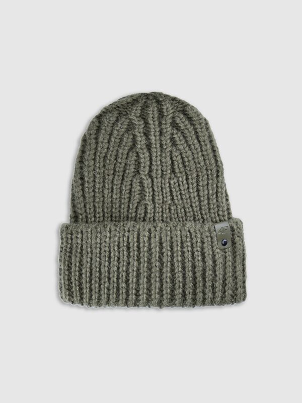4F Czapka beanie damska - zielona