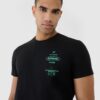 e046ae0dd4f7b0afc15b5def61f9bf0775fd2d3d 4F T-shirt regular z nadrukiem męski - czarny