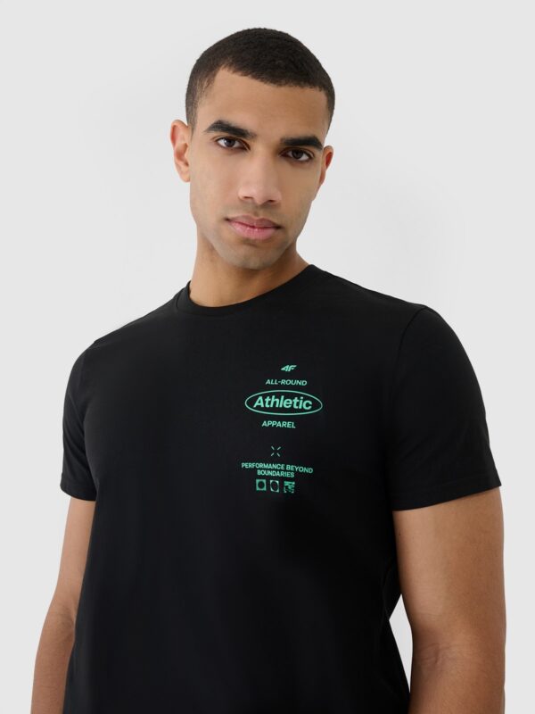 e046ae0dd4f7b0afc15b5def61f9bf0775fd2d3d 4F T-shirt regular z nadrukiem męski - czarny
