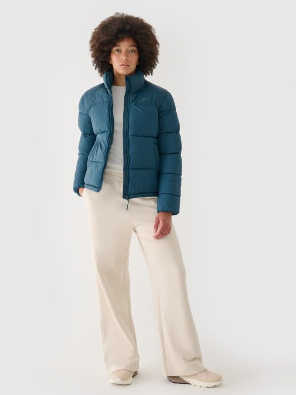 4F Kurtka puchowa z wypełnieniem syntetycznym damska - turkusowa