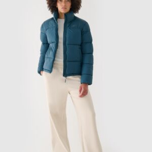 4F Kurtka puchowa z wypełnieniem syntetycznym damska - turkusowa