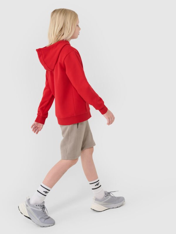 4F Bluza dresowa rozpinana z kapturem chłopięca - czerwona 158 (12-13 lat)