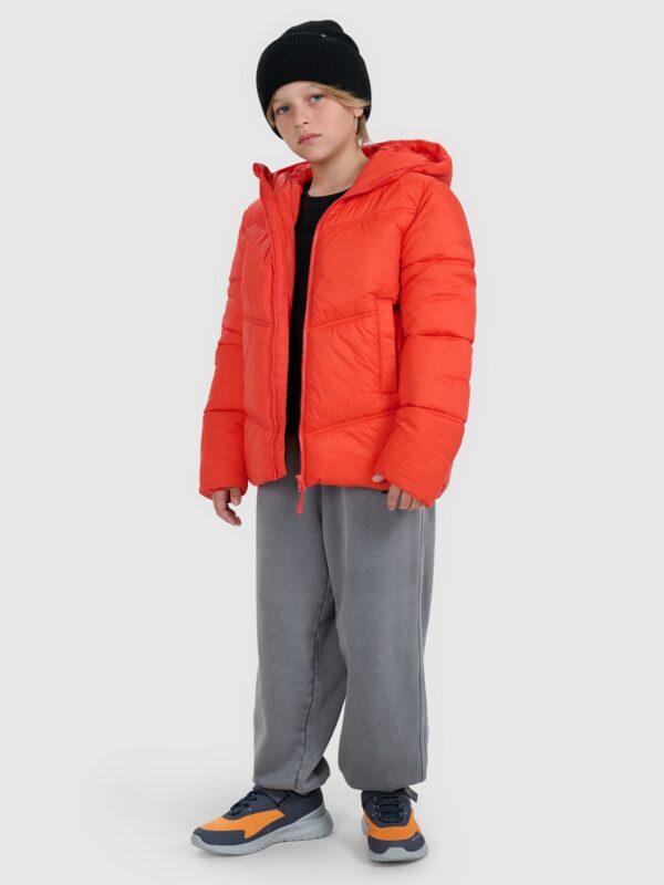 4F Kurtka puchowa z wypełnieniem syntetycznym chłopięca - czerwona 128 (7-8 lat)