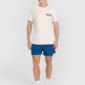 4F T-shirt regular z nadrukiem męski - biały