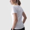 e0d5c0064a3d08190ef0702943e89de6f7e2f72f 4F T-shirt slim z nadrukiem damski - biały