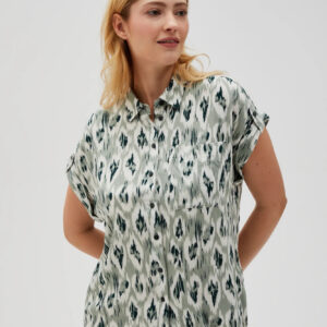 Wiskozowa koszula oliwkowa