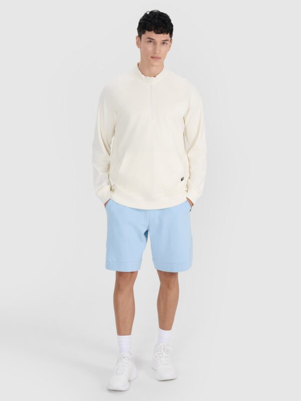 4F Bluza dresowa nierozpinana bez kaptura męska - biała