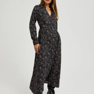 Wiskozowa sukienka midi czarna