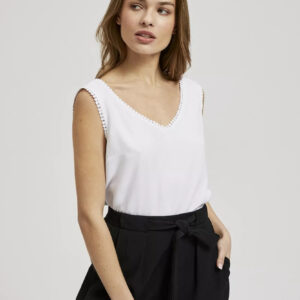 e301871cb48dbd519d255bb097df53333ac2912f Gładka koszula z dekoltem w serek biała