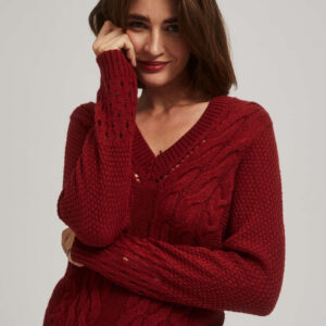 e304401342dfa3e14011ef04118846cdf2e3e6d7 Sweter z ażurowymi rękawami