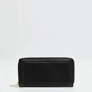 Portfel zapinany na zamek czarny