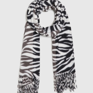 Wzorzysty szal czarny