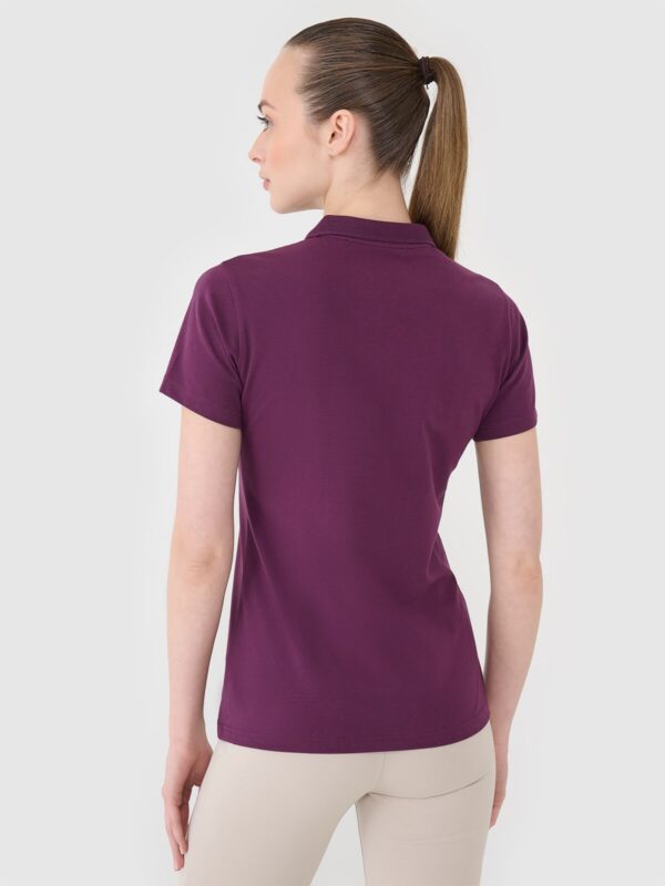 4F Koszulka polo slim damska - fioletowa