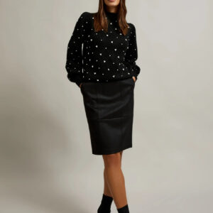 e59b35af777e66628ef77c2a037259e9ae18ed52 Ołówkowa spódnica o długości przed kolano czarna