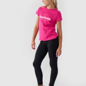 4F Legginsy dzianinowe dziewczęce - czarne 122 (6-7 lat)