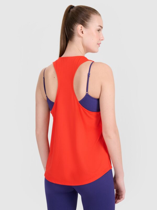 4F Top treningowy oversize szybkoschnący damski - czerwony