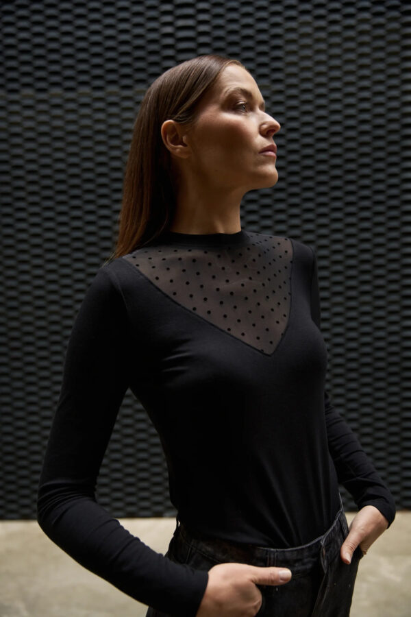 Dopasowana bluzka czarna