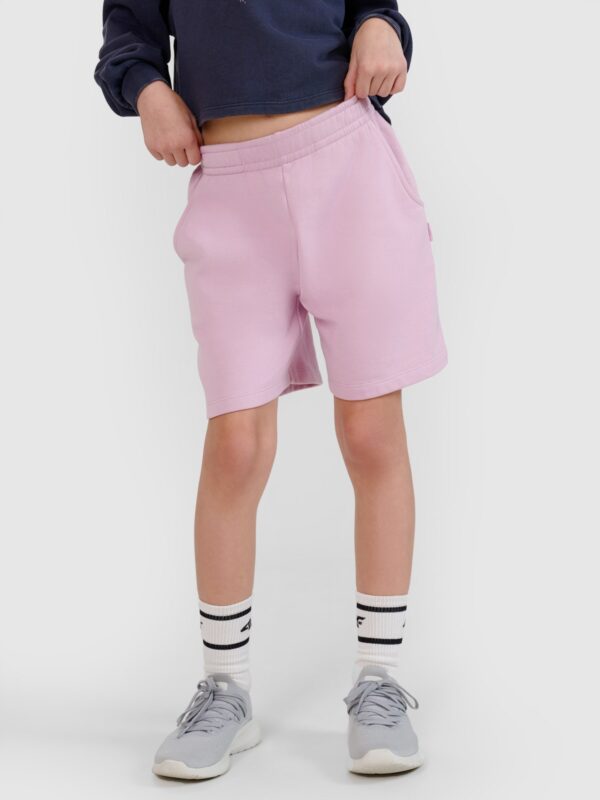 4F Spodenki dresowe dziewczęce - fioletowe 152 (11-12 lat)